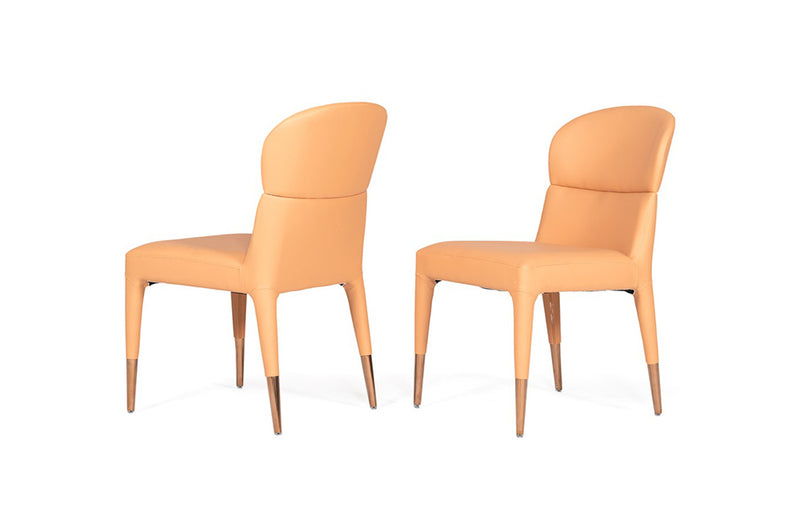 Modrest Ogden Modern Peach & Rosegold Dining Chair (Set of 2)