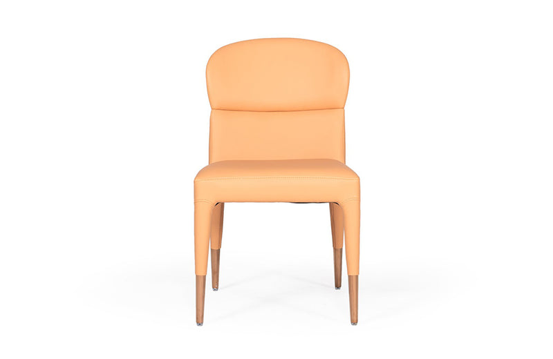 Modrest Ogden Modern Peach & Rosegold Dining Chair (Set of 2)