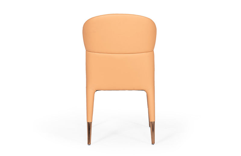 Modrest Ogden Modern Peach & Rosegold Dining Chair (Set of 2)