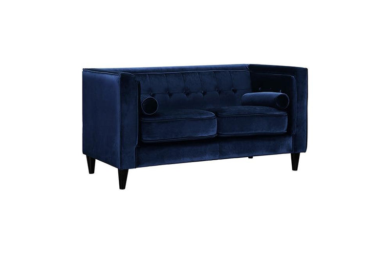 Beech Navy Love Seat