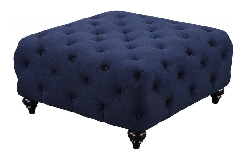 Endicott Navy Ottoman