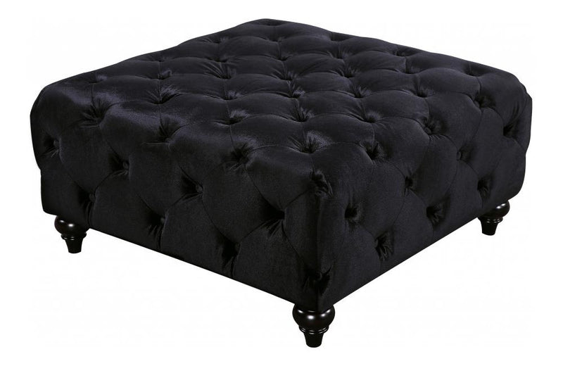 Endicott Black Ottoman