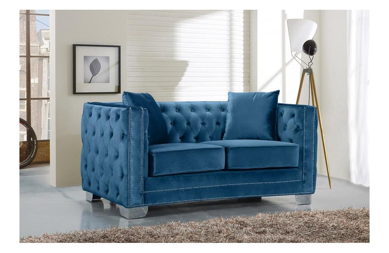 Destry Light Blue Love Seat