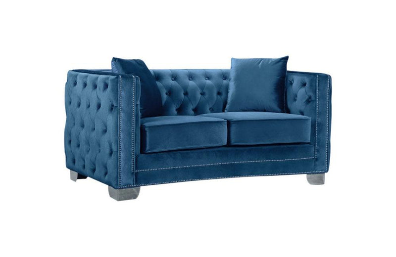 Destry Light Blue Love Seat