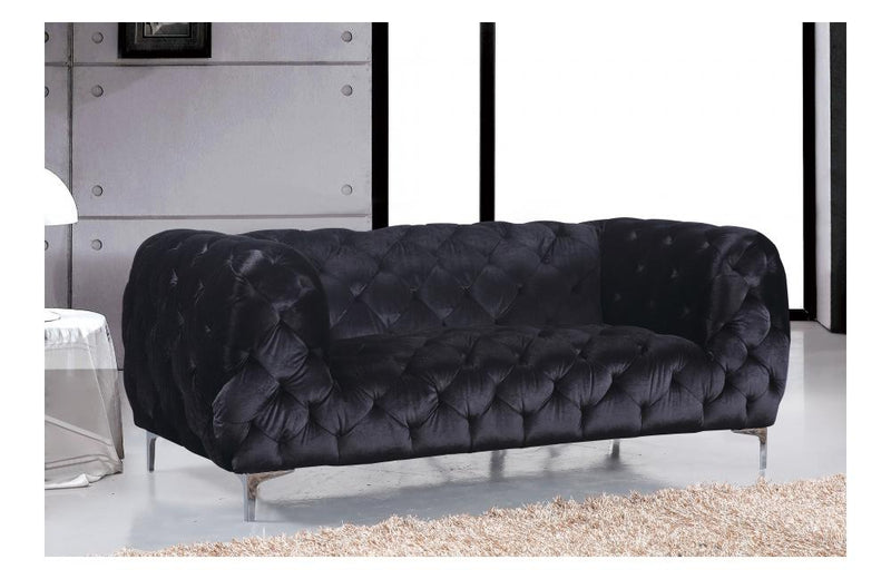 Acker Black Love Seat