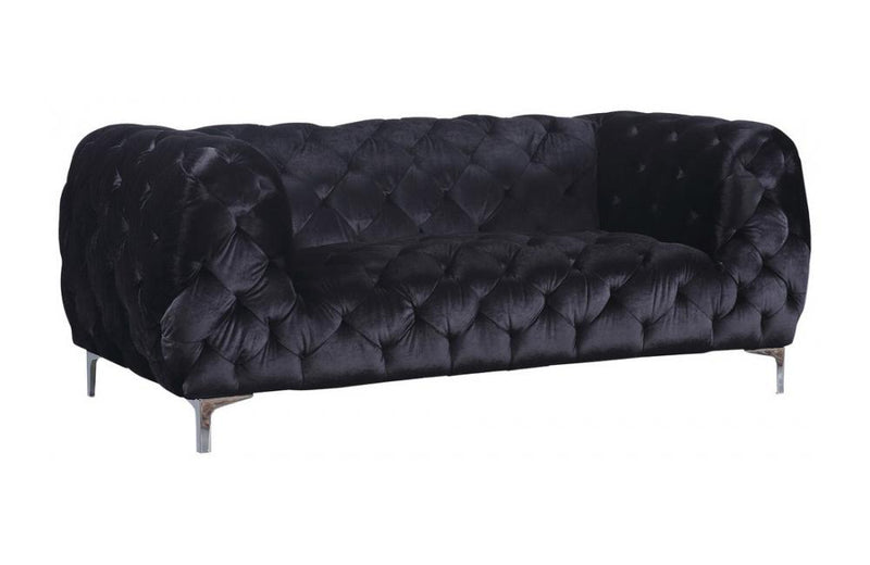 Acker Black Love Seat