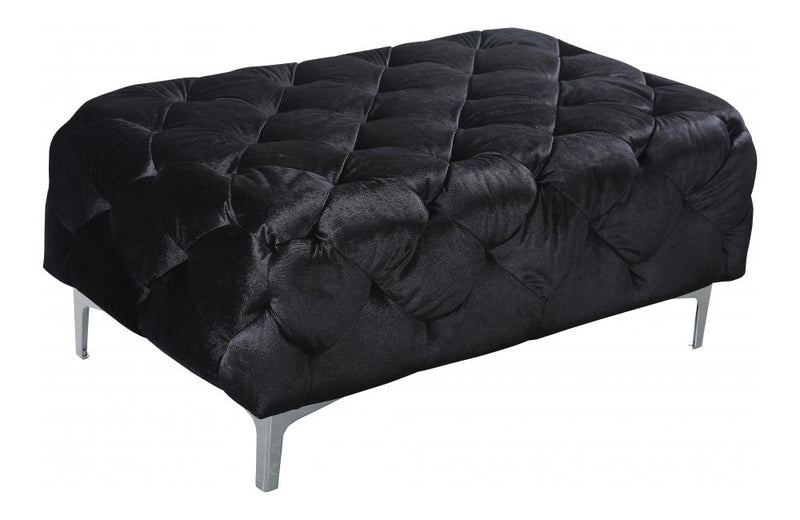 Acker Black Ottoman