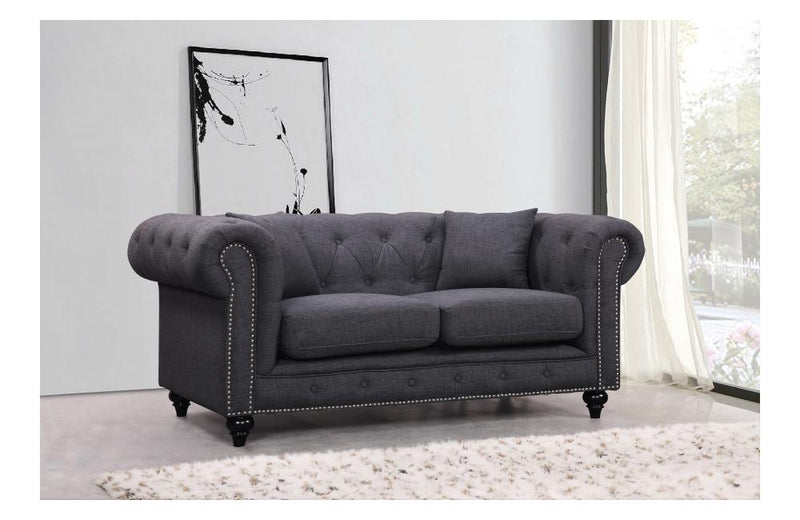 Endicott Grey Love Seat