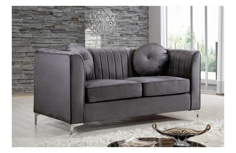 Brooke Grey Love Seat