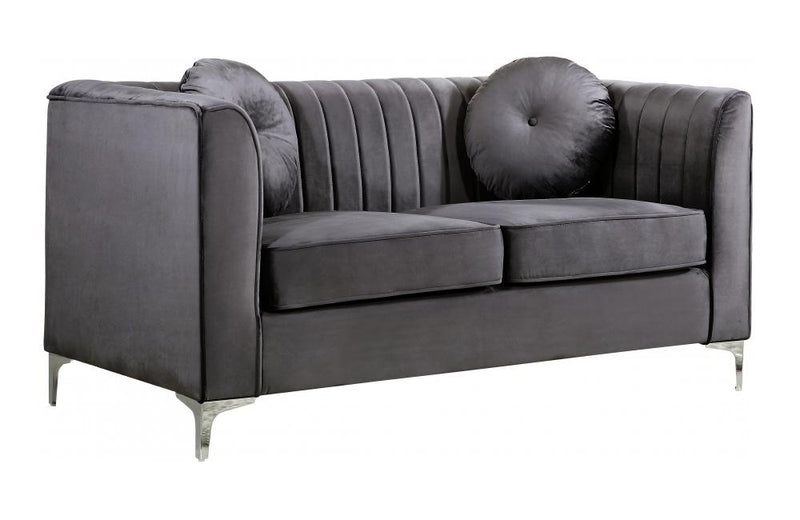 Brooke Grey Love Seat