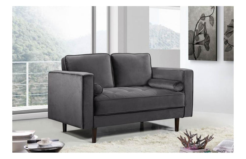 Alfreda Grey Love Seat