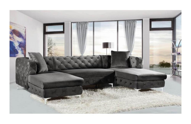 Avri Grey Sectional Sofa