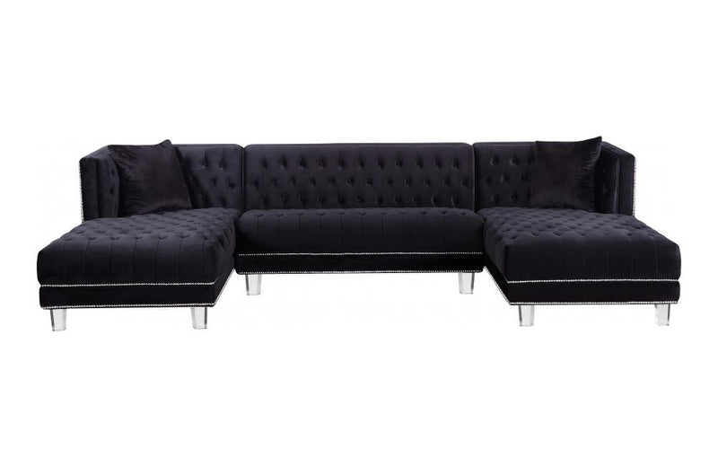 Barden Black Sectional Sofa