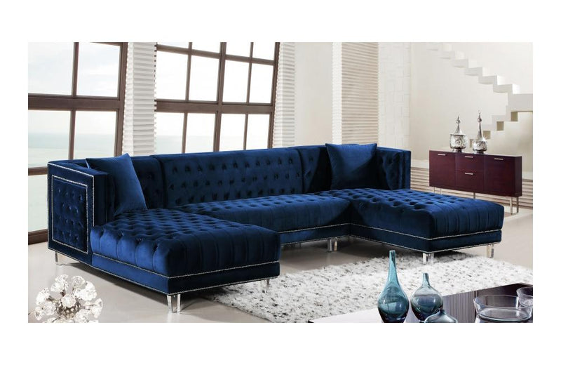 Barden Navy Sectional Sofa