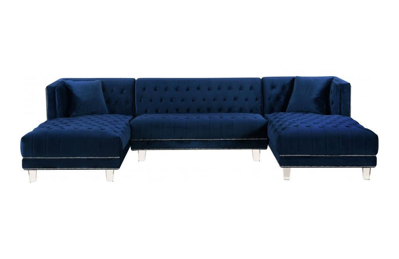 Barden Navy Sectional Sofa