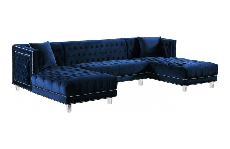 Barden Navy Sectional Sofa