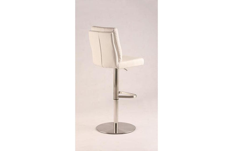 Aaron Modern Tufted Back Adjustable Height Stool White