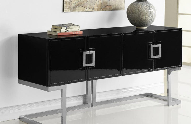 Aaden Black Chrome Buffet