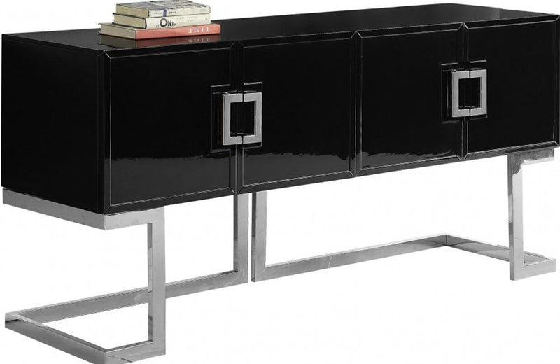 Aaden Black Chrome Buffet