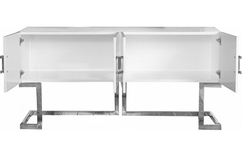 Aaden White Chrome Buffet