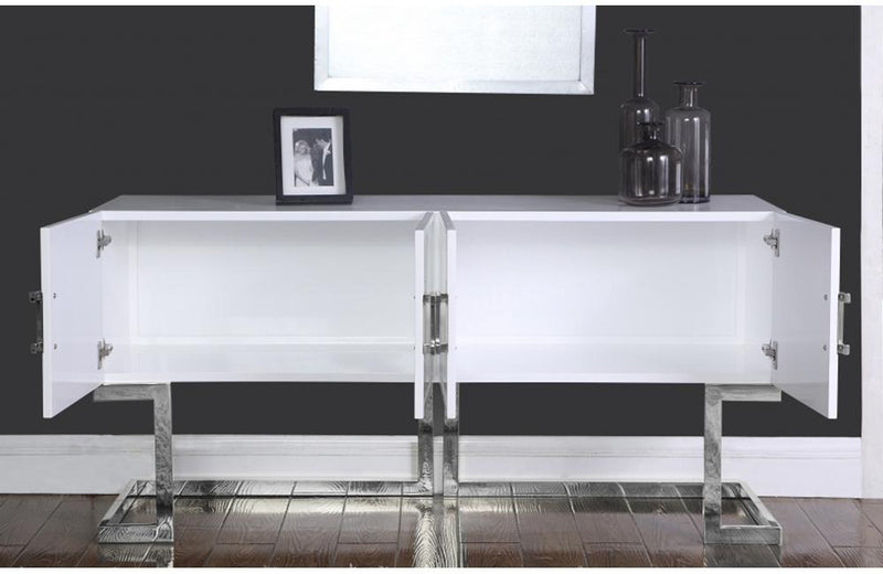 Aaden White Chrome Buffet