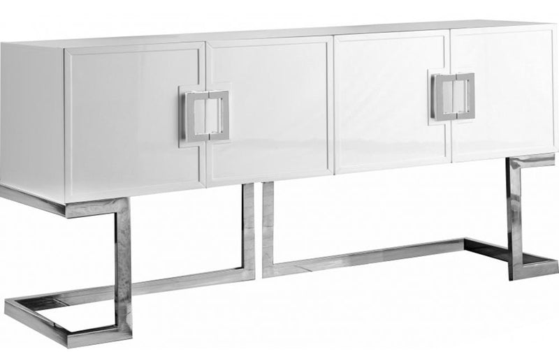 Aaden White Chrome Buffet