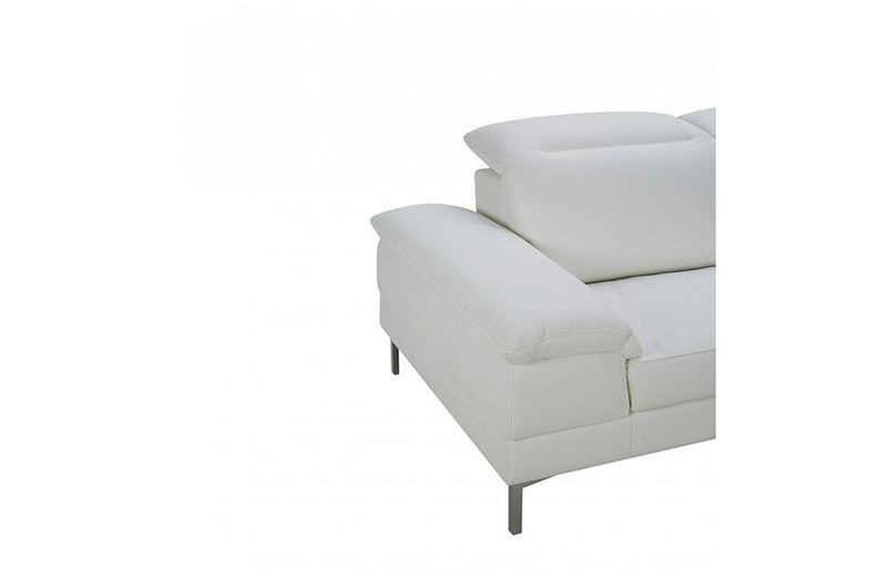 Macy Modern White Eco-Leather Sectional Sofa