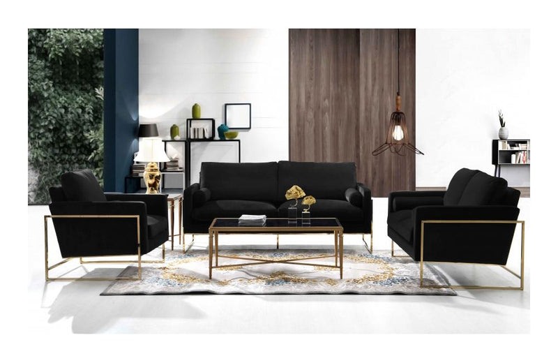 Sky Black Sofa Set