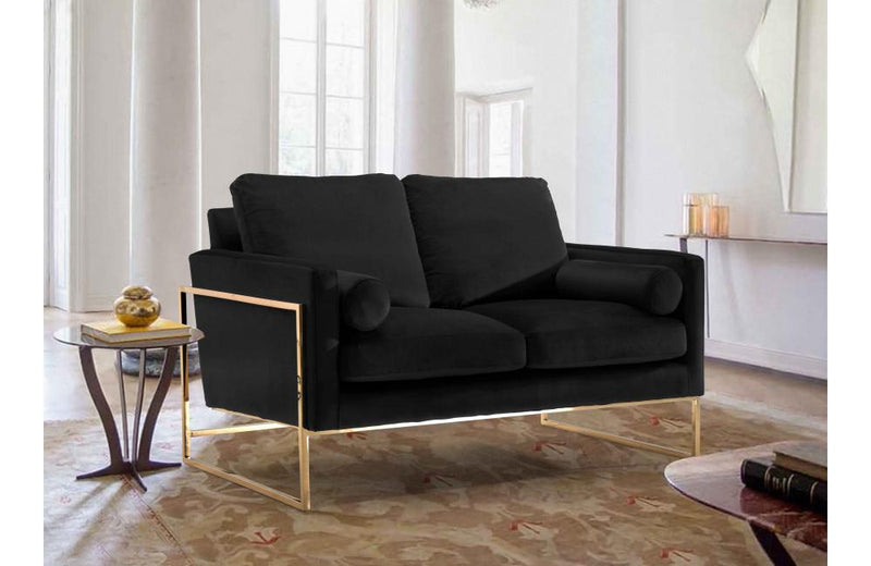 Sky Black Love Seat