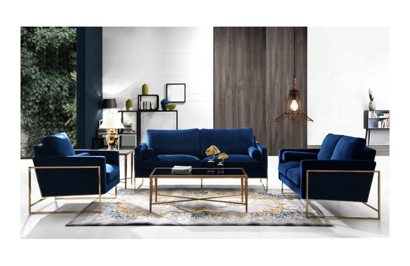 Sky Navy Sofa Set