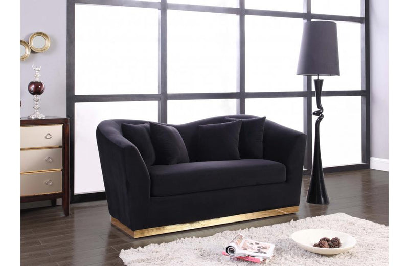 Harmony Black Love Seat