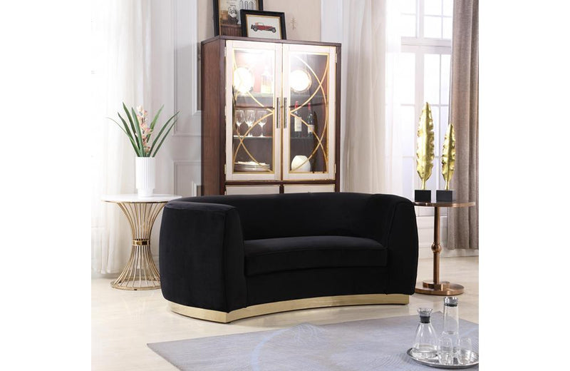 Ximena Black Love Seat