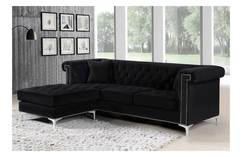 Mason Black Sectional Sofa