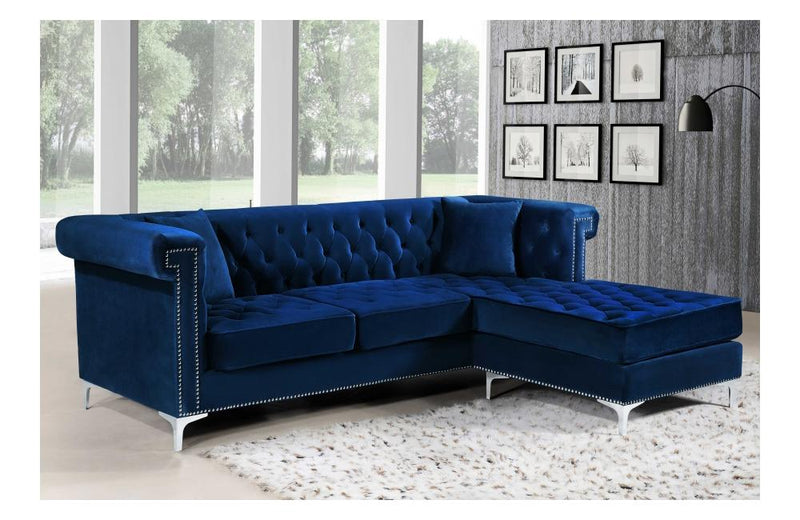 Mason Navy Sectional Sofa