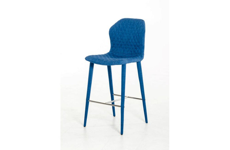 Astoria Modern Fabric Barstool Blue