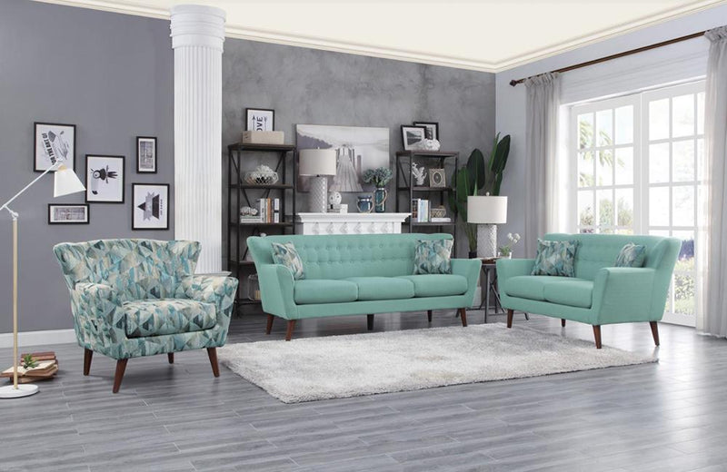 Rory Teal Sofa Set