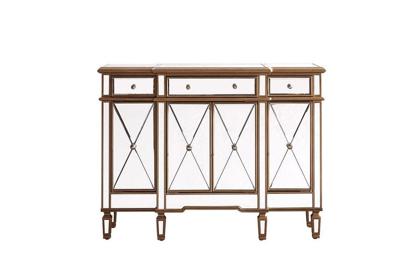 Modern 3 Drawer 4 Door Buffet Gold