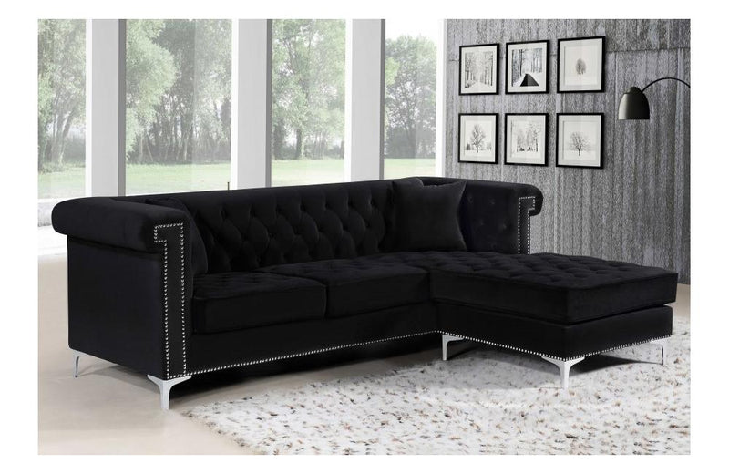 Mason Black Sectional Sofa