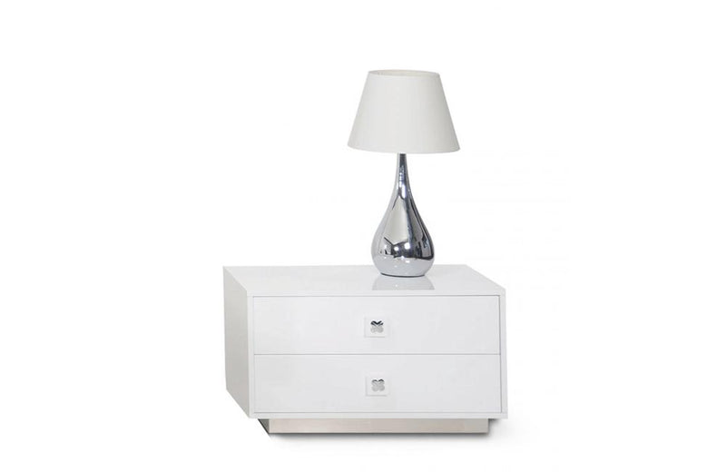 Modern White Gloss Nightstand