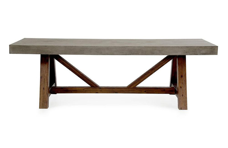 Revok Modern Concrete & Acacia Dining Table