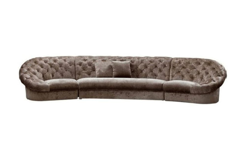 Cosmopolitan Modern Fabric Sectional Sofa Beige