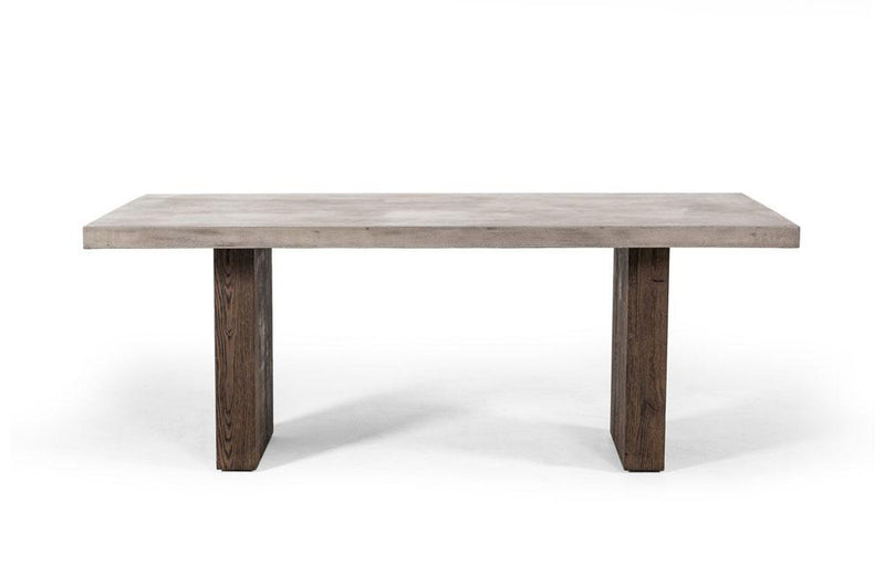 Rime Modern Concrete & Oak Dining Table