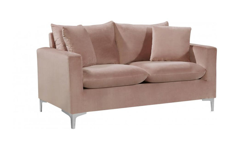 Dottie Chrome Pink Love Seat