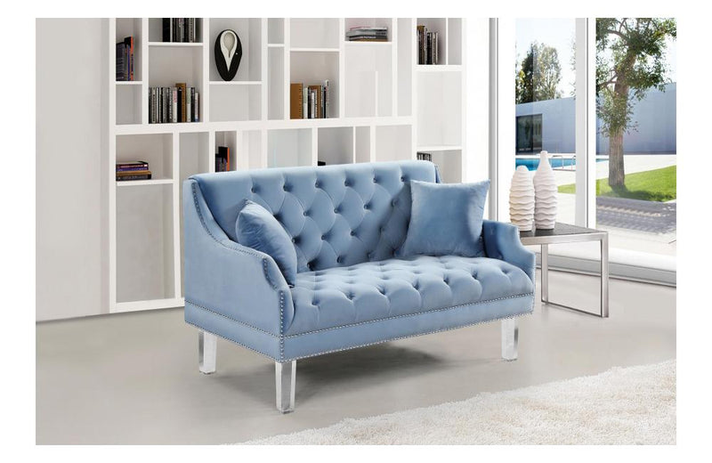 Jean Sky Blue Love Seat