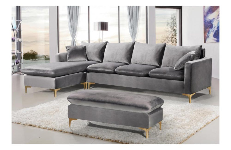 Lorinda Gold Grey Sectional Sofa