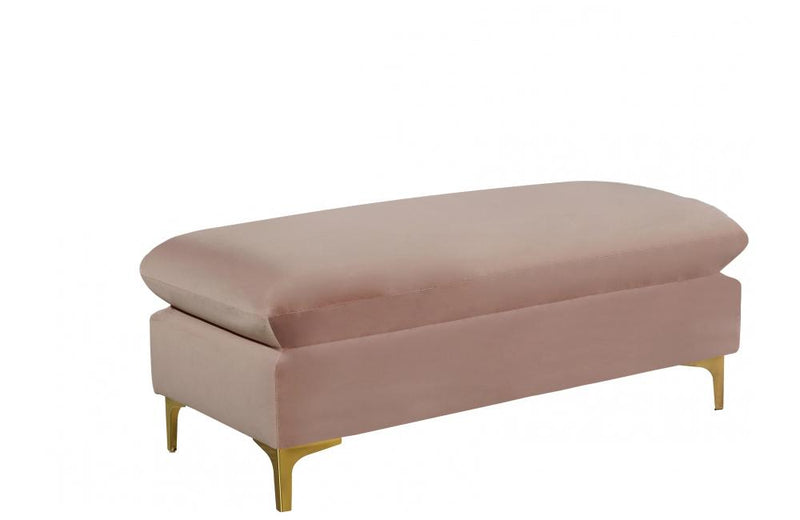 Lorinda Gold Pink Ottoman