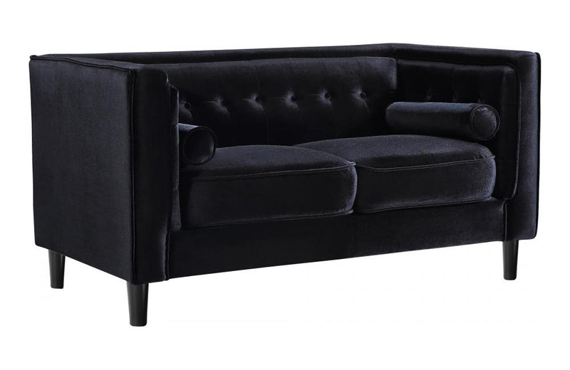 Beech Black Love Seat