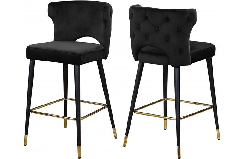 Bahati Black Bar Stool