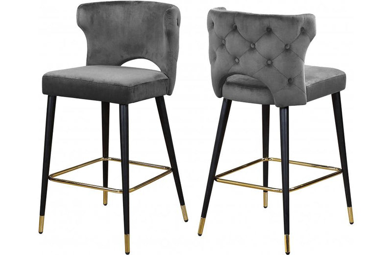 Bahati Grey Bar Stool