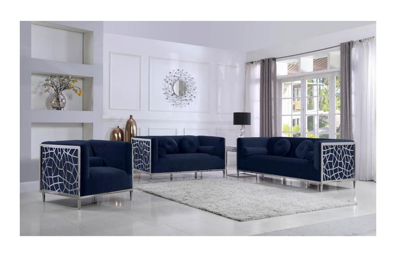 Parkin Navy Sofa Set